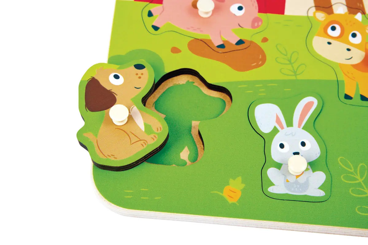 Hape Farm Animals Peg Puzzle Hape