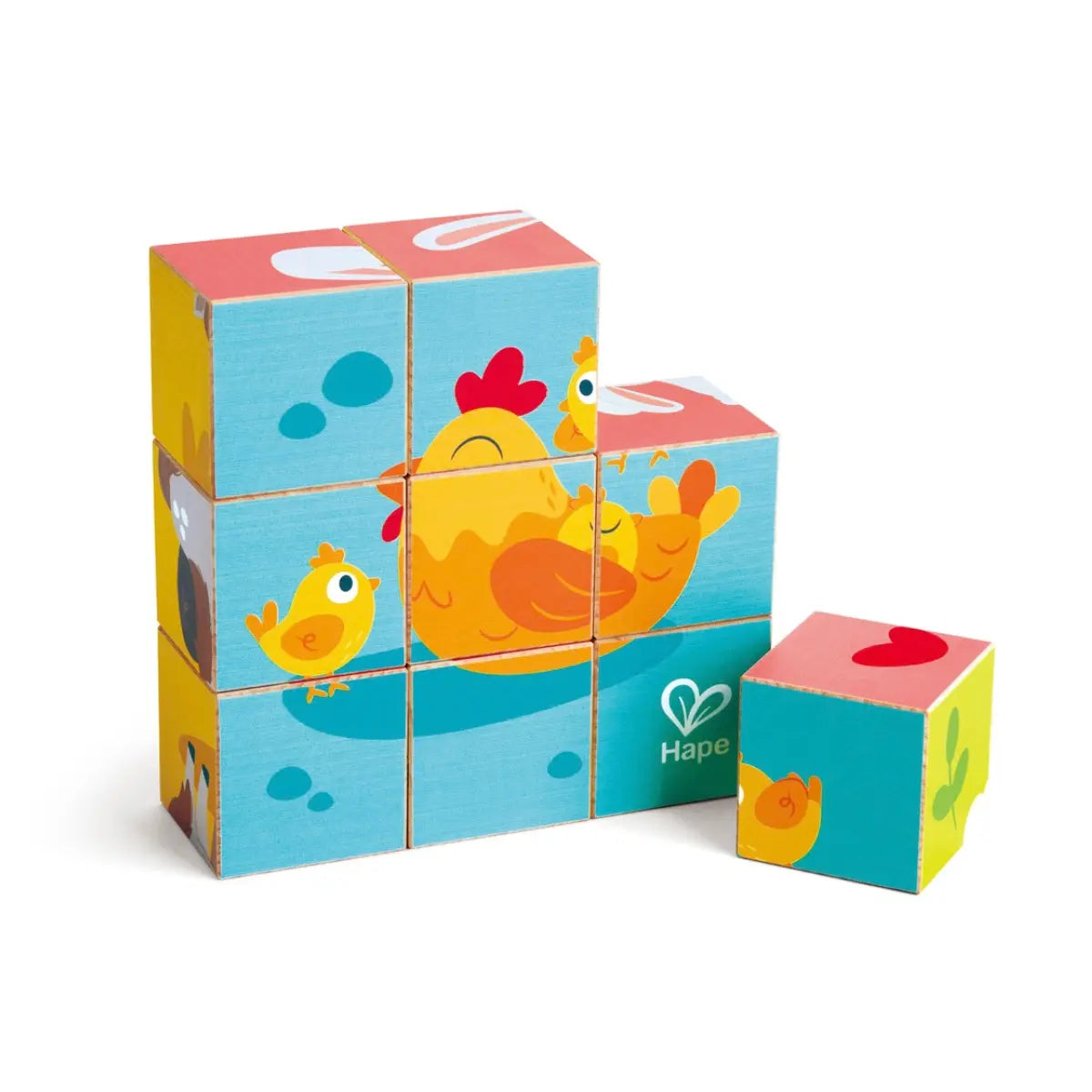 Hape Farm Wooden Blocks Puzzle Hape