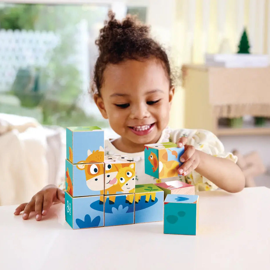 Hape Farm Wooden Blocks Puzzle Hape