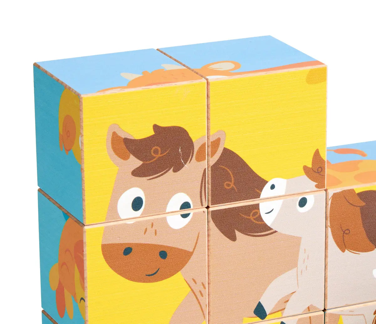 Hape Farm Wooden Blocks Puzzle Hape