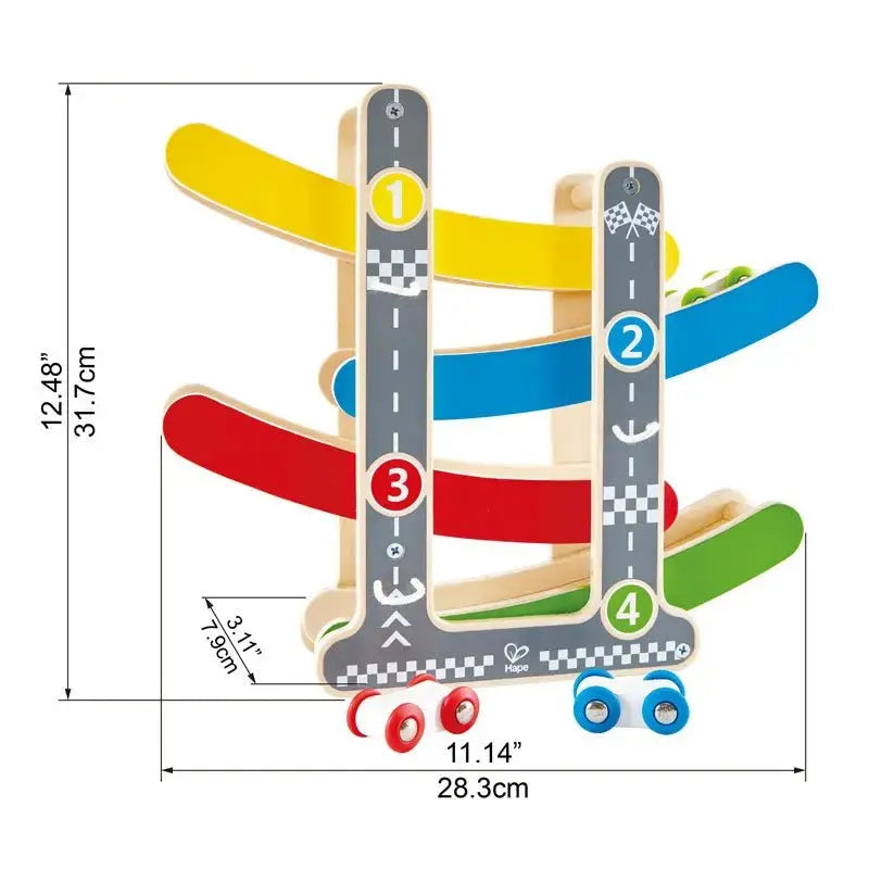 Hape Fast Flip Kid's Wooden Racetrack Toy