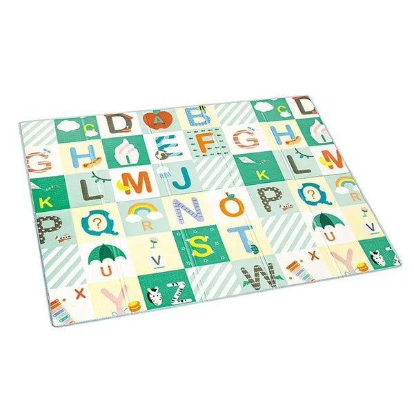 Dollhouse Play Mat , Large Size Miniature Puzzle Foam Play Mat With Letters  and Numbers 