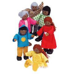 Hape Happy Family Dollhouse Set African American
