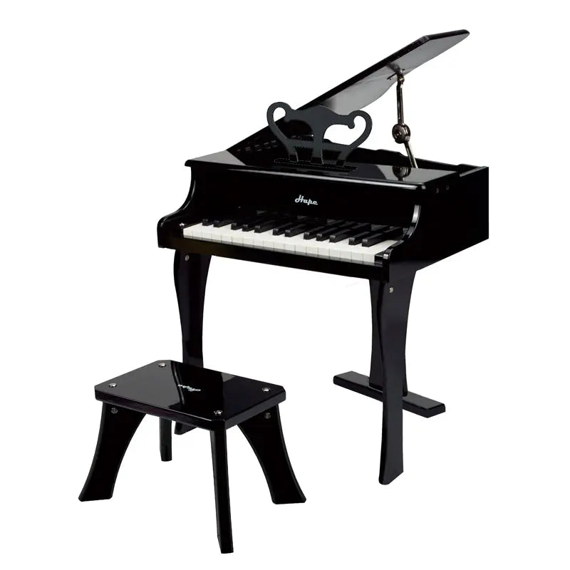 Hape Happy Grand Piano Toddler Wooden Musical Instrument, Black Hape-Toy-Market