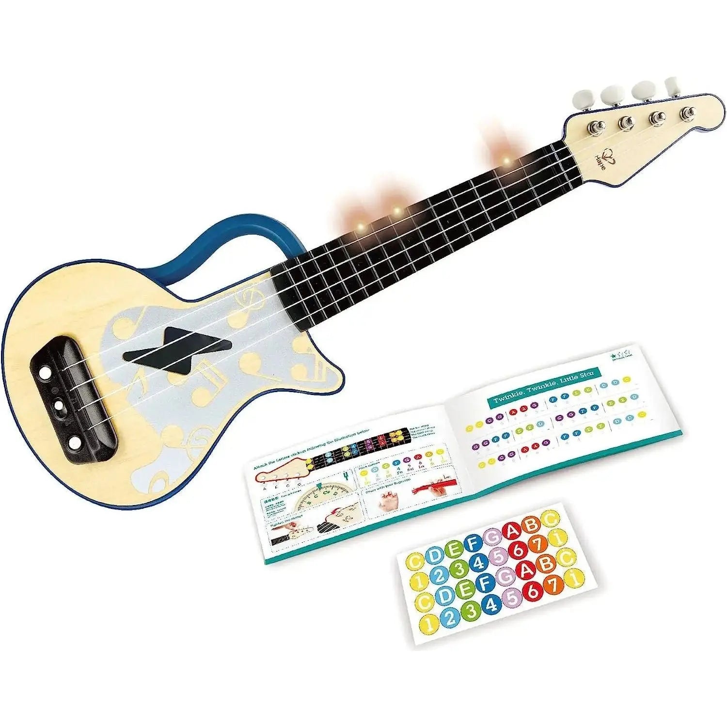 Hape Learn with Lights Electronic Ukulele