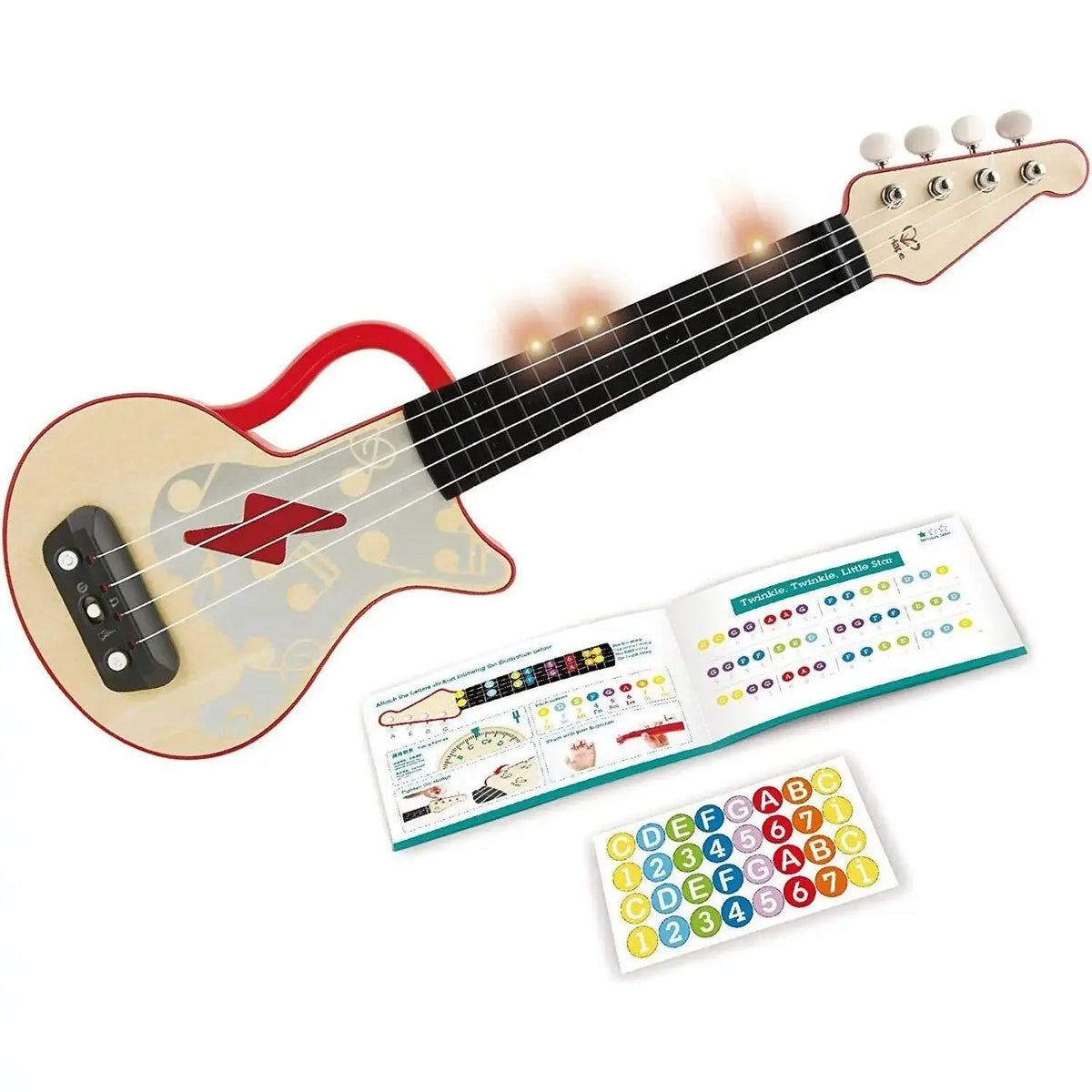 Hape Learn with Lights Electronic Ukulele