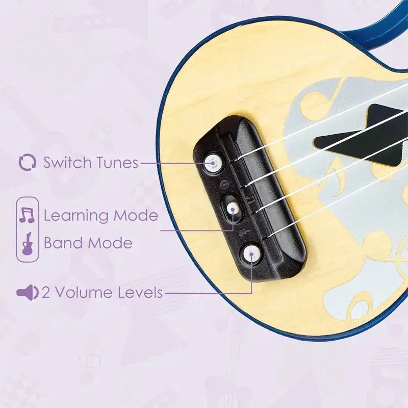 Hape Learn with Lights Electronic Ukulele