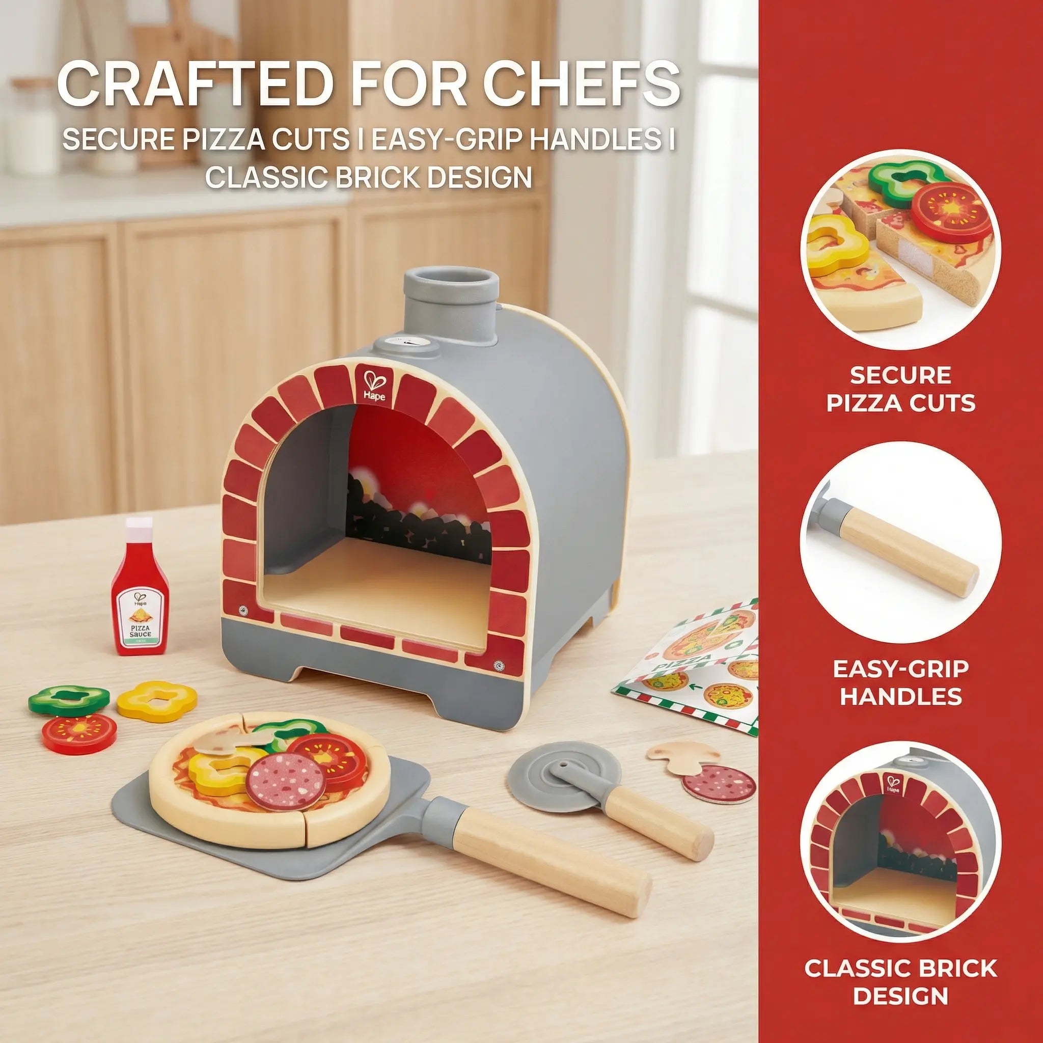 Hape Light & Sizzle Pizza Oven Set Hape