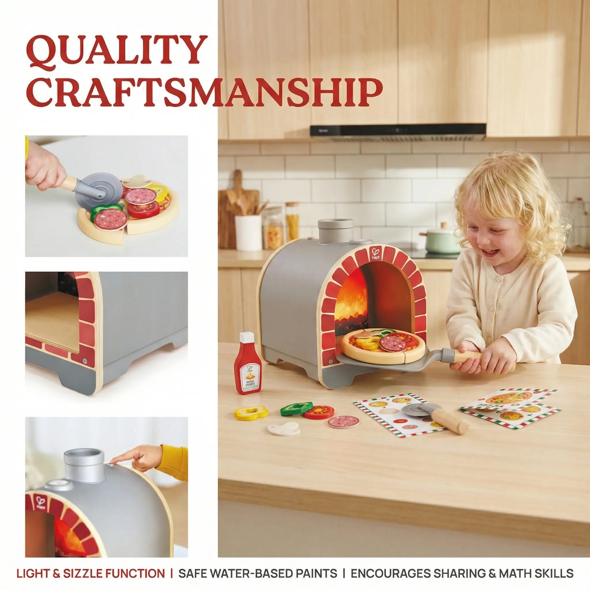 Hape Light & Sizzle Pizza Oven Set Hape