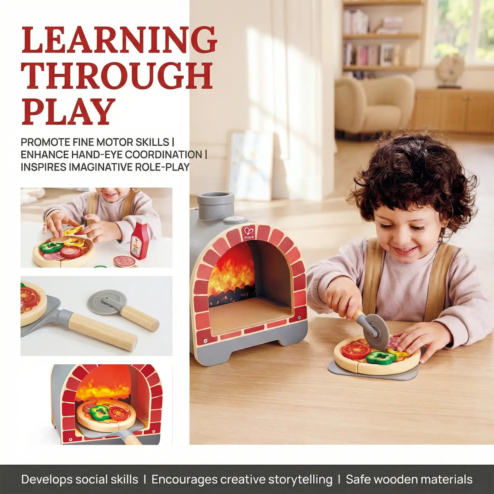 Hape Light & Sizzle Pizza Oven Set Hape