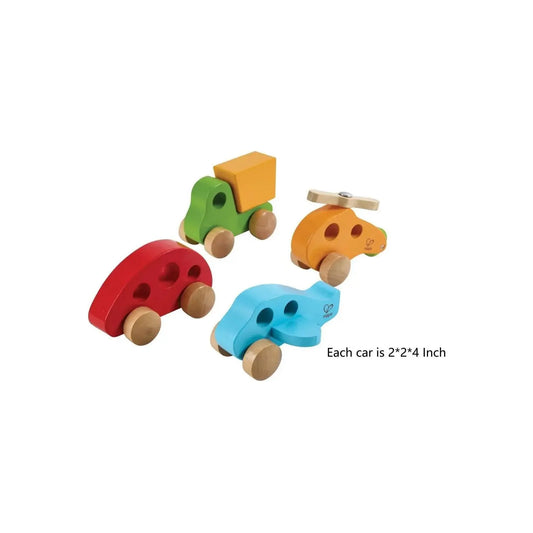 Hape Little Autos - Set of 4 Wooden Toy Cars