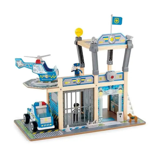 Hape Metro Police Station Play Toy Set with Sounds and Lights