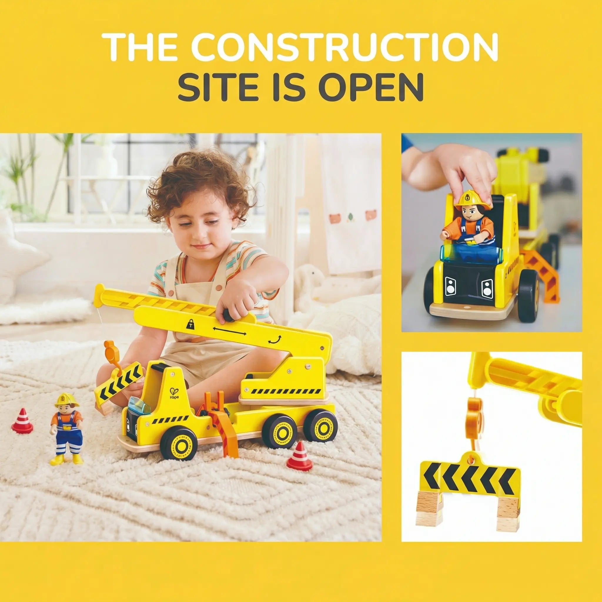 Hape Mobile Crane & Construction Set Hape