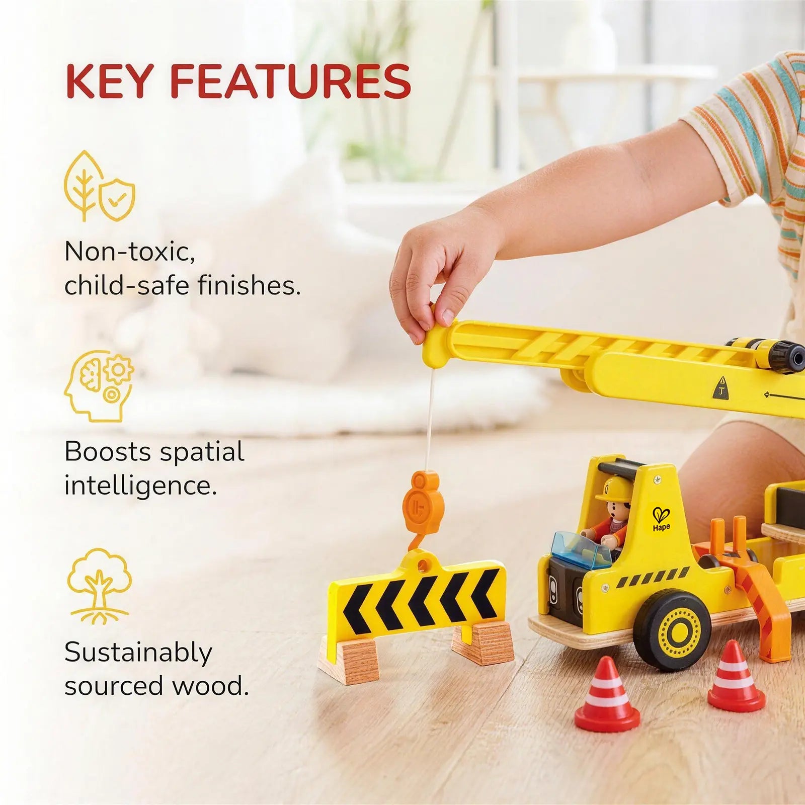 Hape Mobile Crane & Construction Set Hape