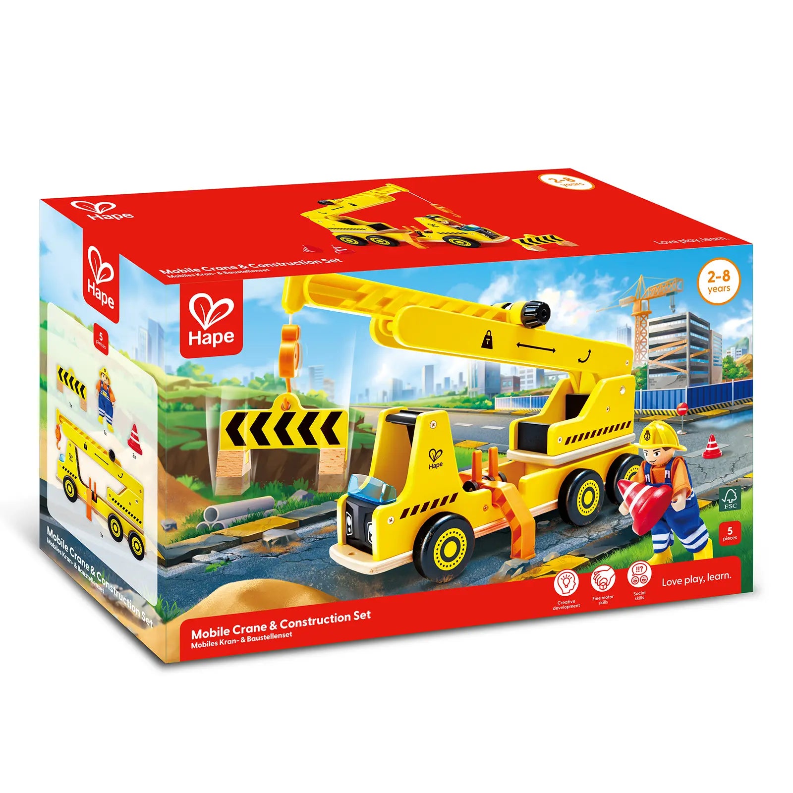 Hape Mobile Crane & Construction Set Hape