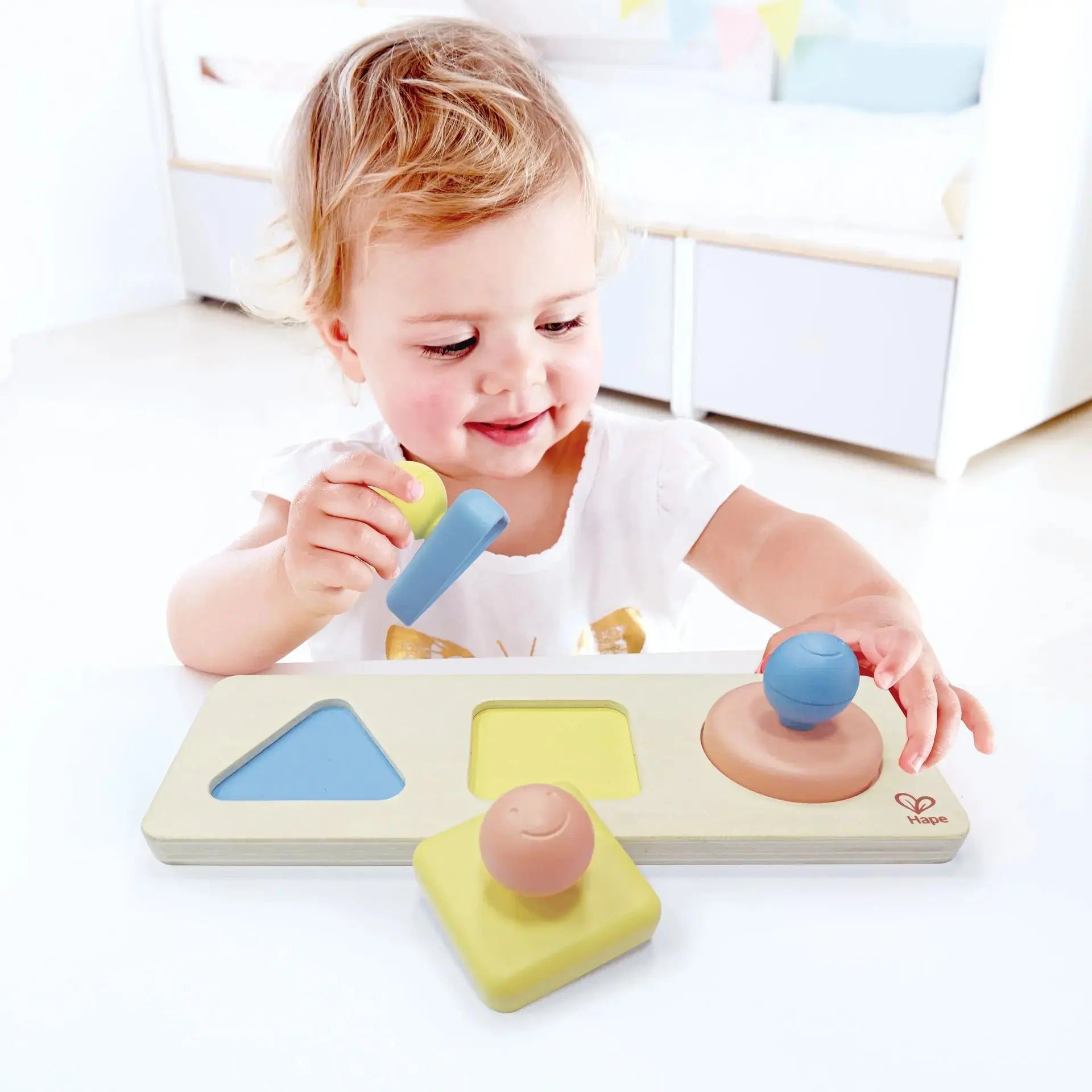Hape Montessori Mirror Shape Puzzle | Educational Sensory Toy With Color Effects For Babies Ages 10+ Months