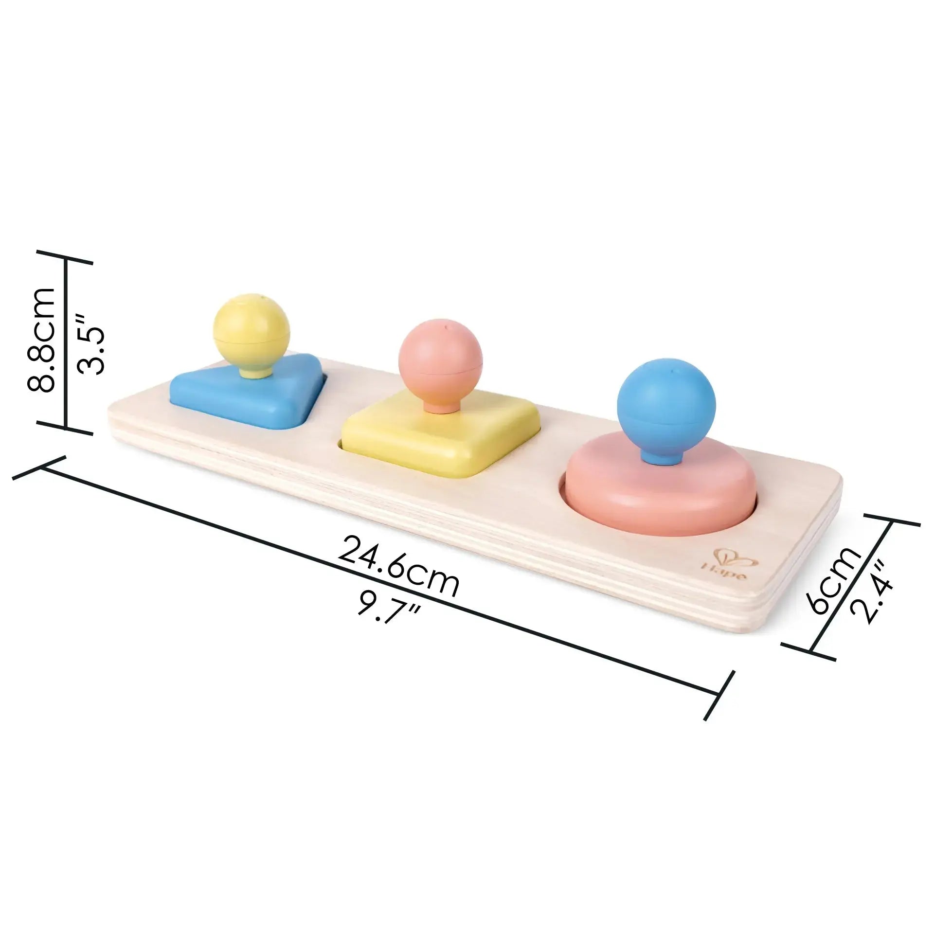 Hape Montessori Mirror Shape Puzzle | Educational Sensory Toy With Color Effects For Babies Ages 10+ Months