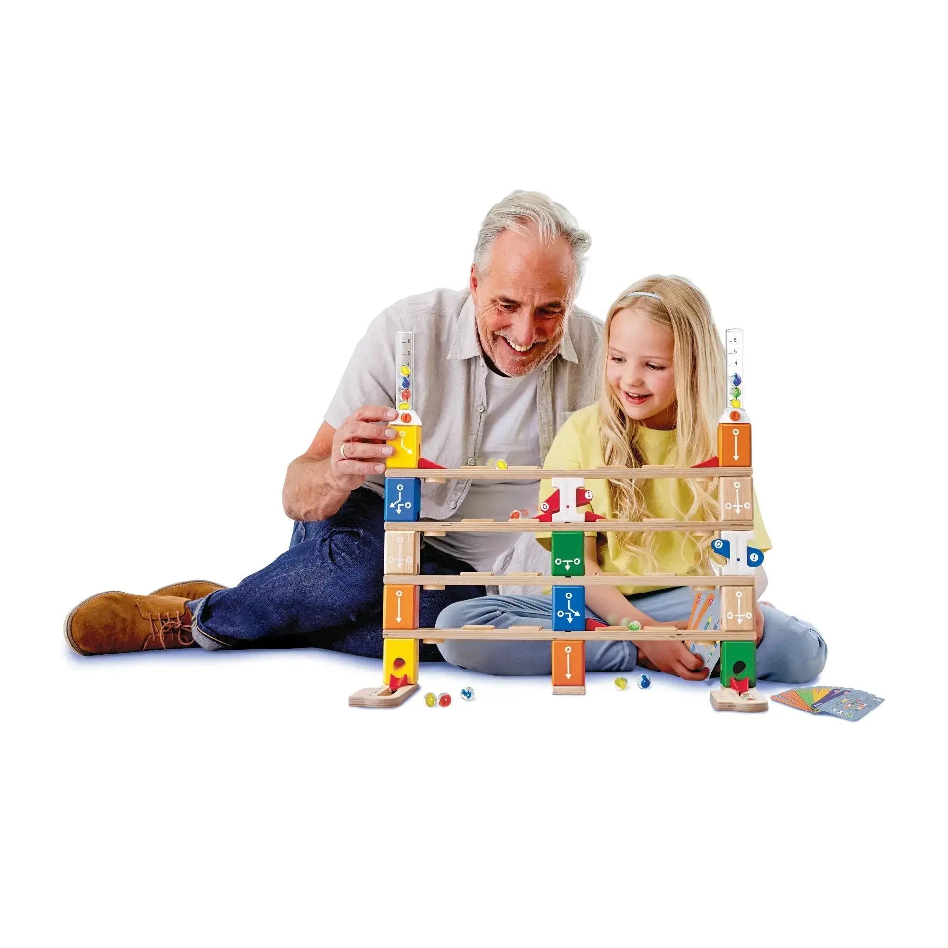 Hape Quadrilla Basic Coding Set | Marble Run STEM and Coding Toy