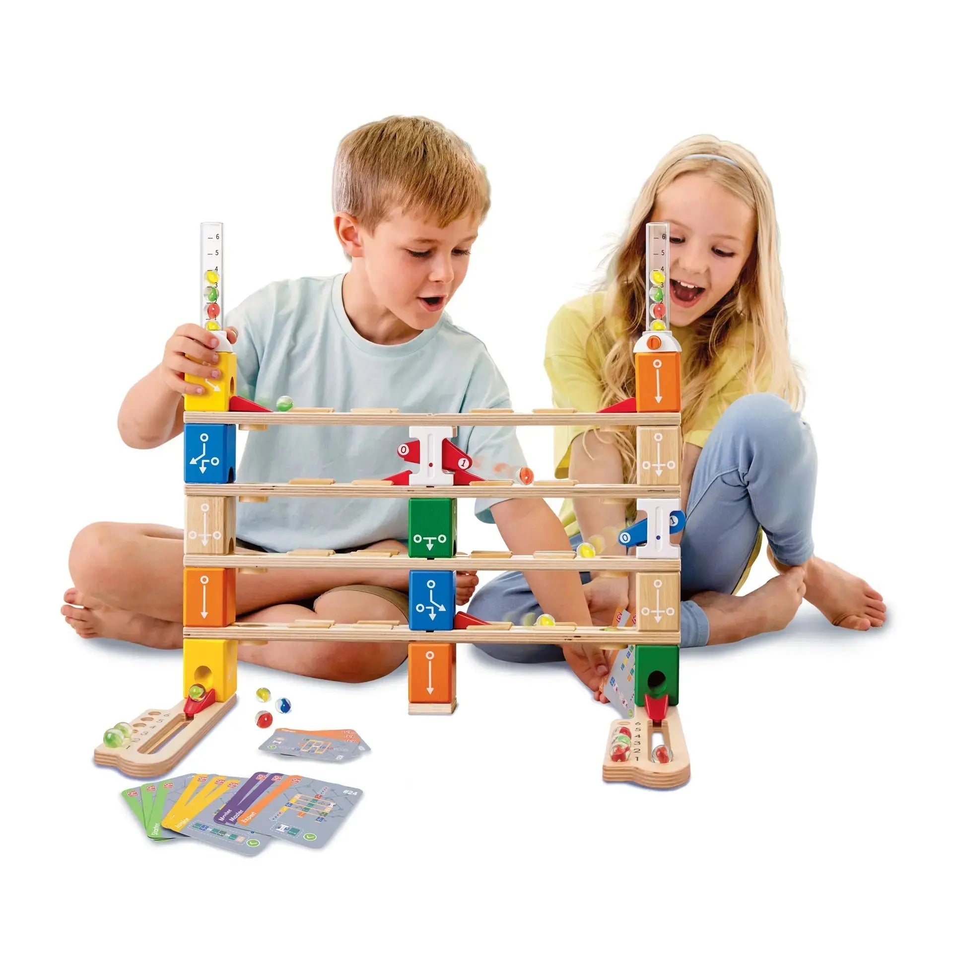 Interactive Logical Road Builder Puzzle Board Game Marble Run