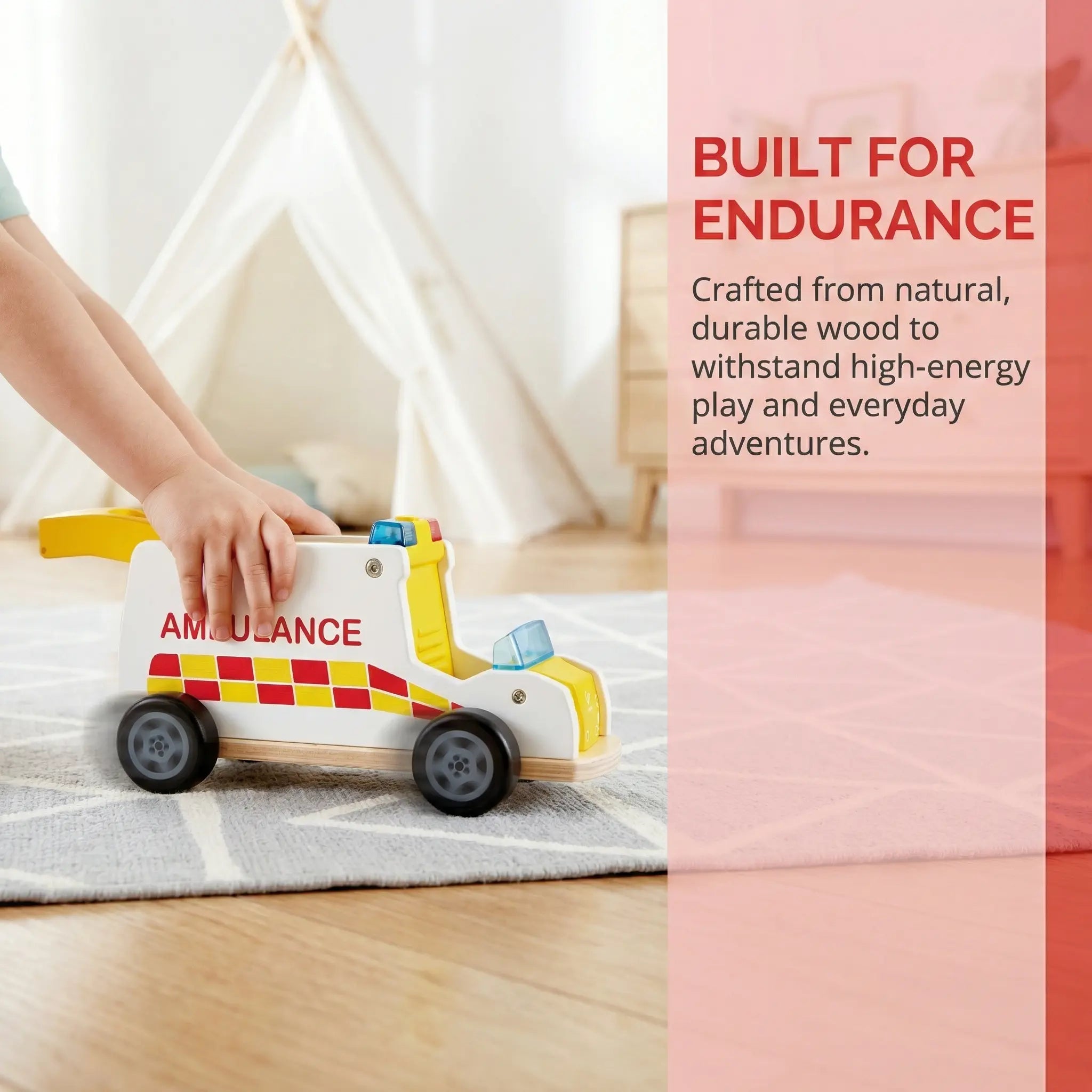 Hape Rapid Response Toy Ambulance Hape