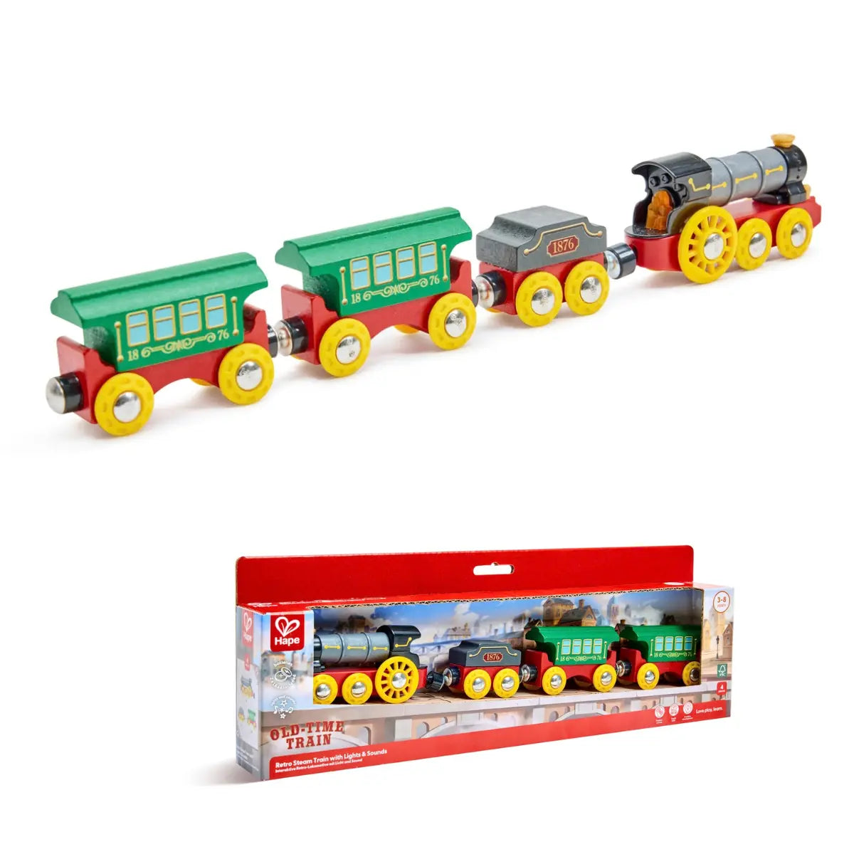 Hape Retro Steam Train with Lights & Sounds Hape