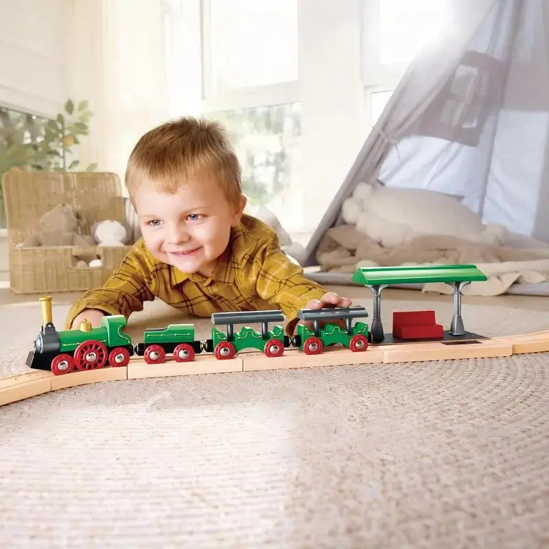 Hape  写真追加分 Hape Retro Train with Foldable Chimney - HapeToys