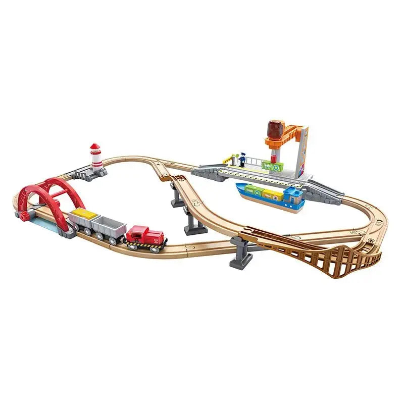 Hape Sea and Rail Cargo Transport Set