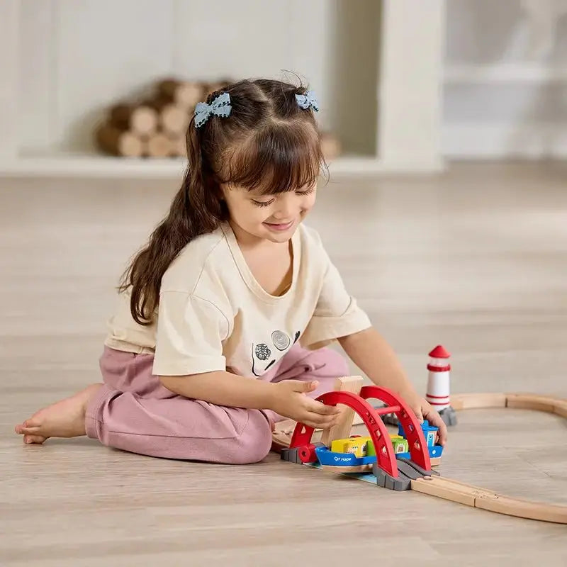 Hape Sea and Rail Cargo Transport Set