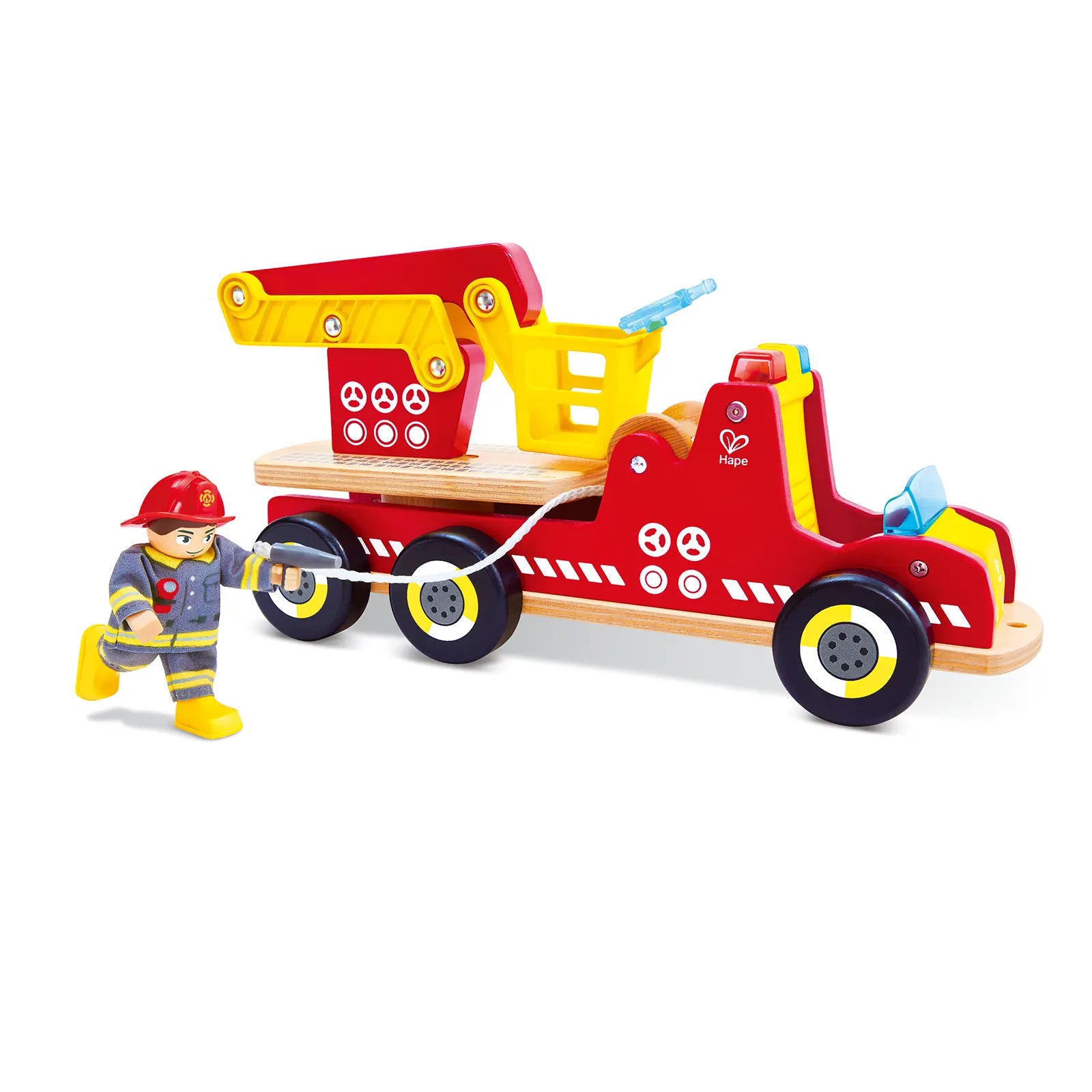 Hape Siren & Lights Toy Fire Truck Hape
