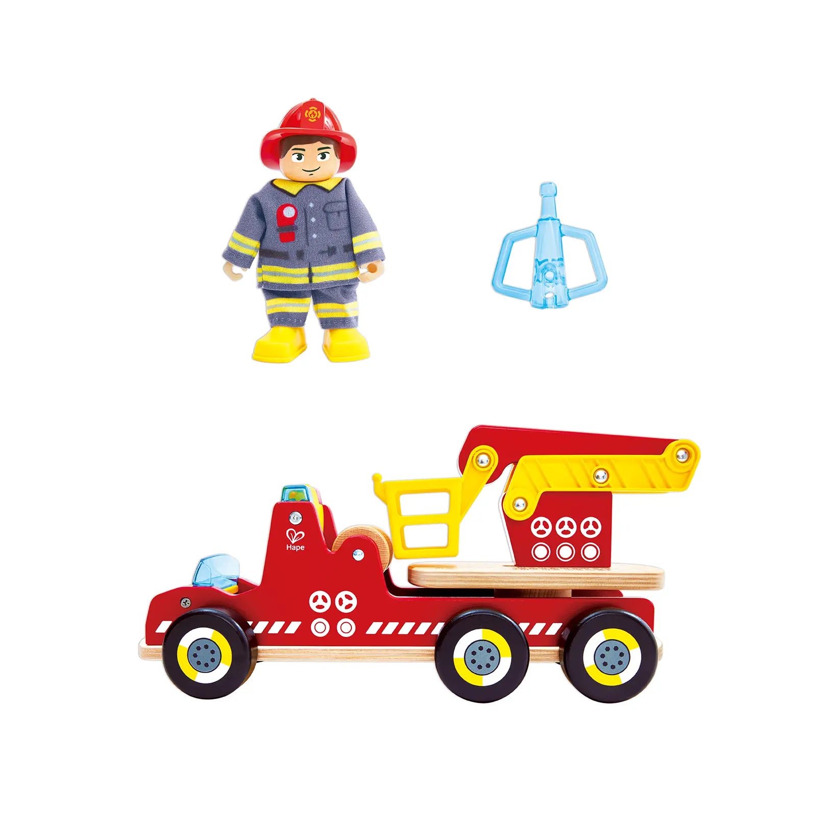 Hape Siren & Lights Toy Fire Truck Hape