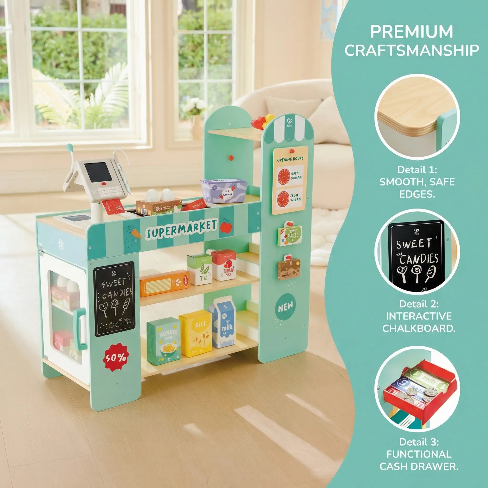Hape Smart & Wooden Supermarket Hape