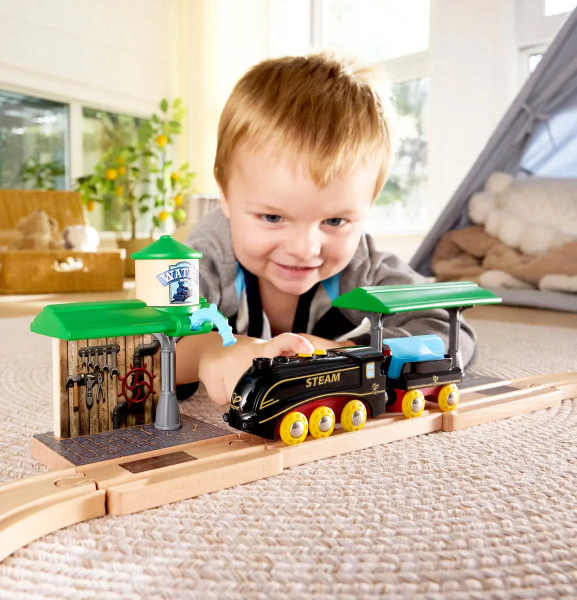 Hape Steam & Whistle Train Set Hape