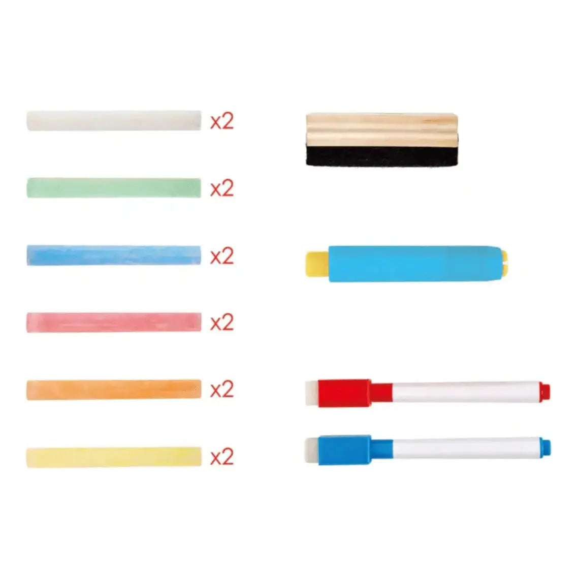 Set of 24 double-sided markers in various colors in an organizer, Toys \  Creative toys