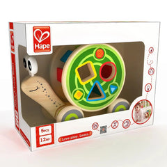 Hape Walk-A-Long Snail Toddler Wooden Pull Toy