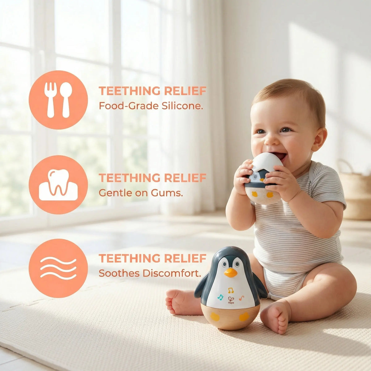 Hape Wobbling Penguin Family Hape