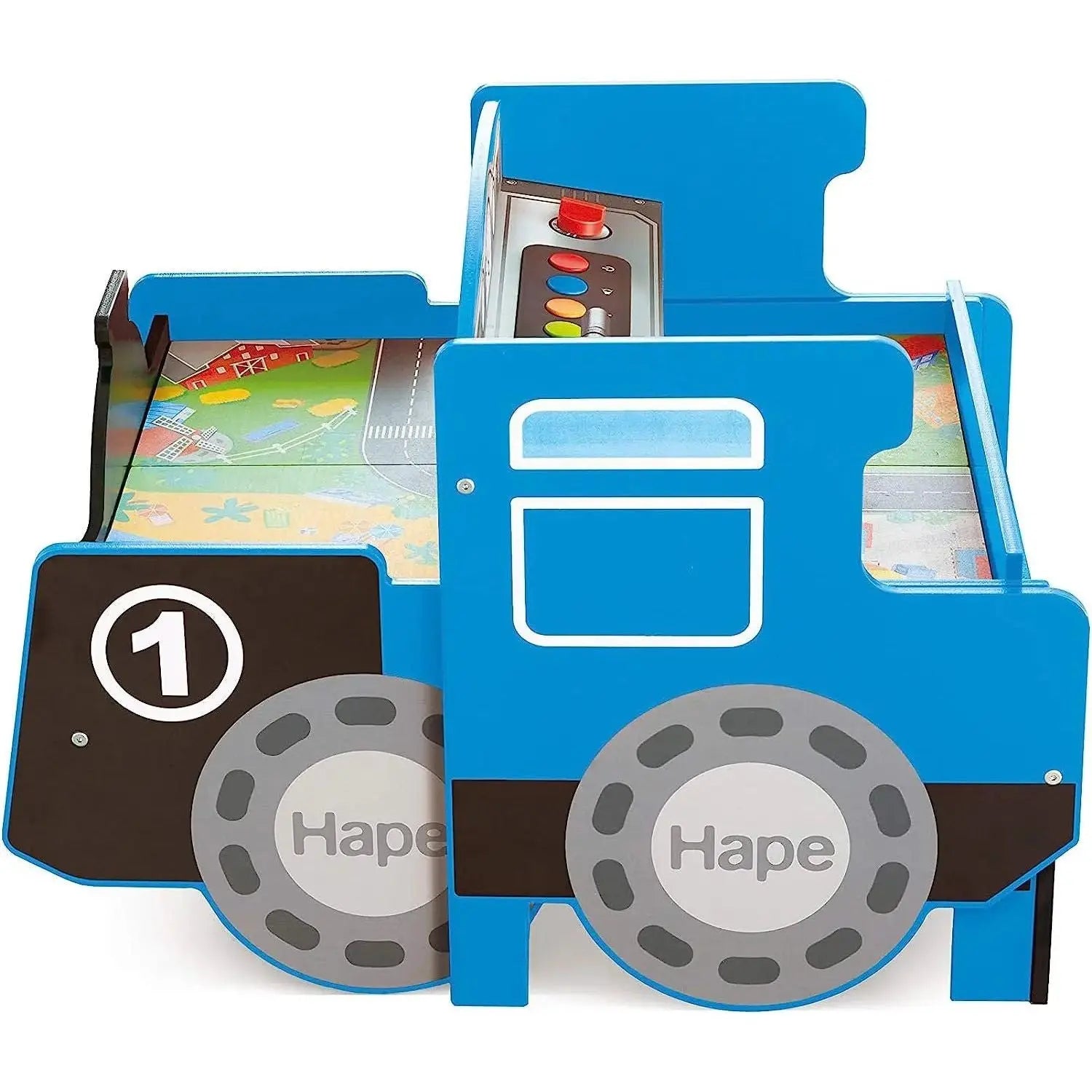 Hape Wooden Blue Foldable Ride-on Engine Table
