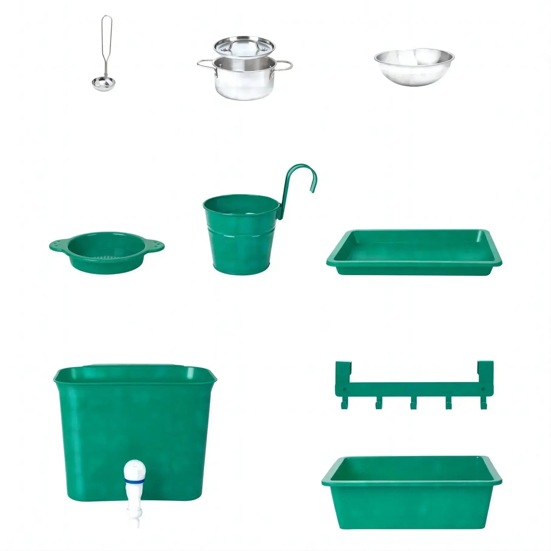 Hape Outdoor Mud Kitchen in use