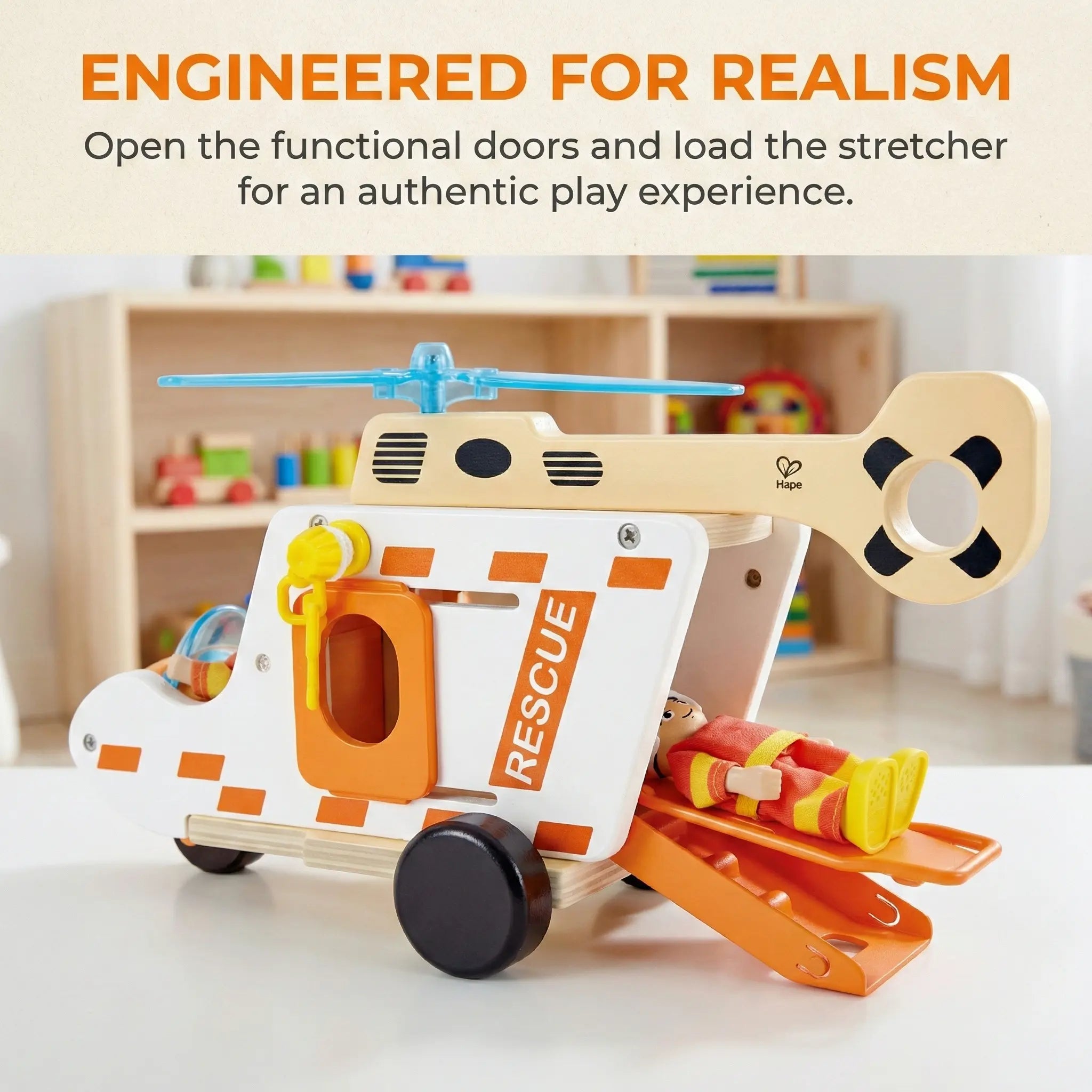 Hape 'To the Rescue' Helicopter Set Hape
