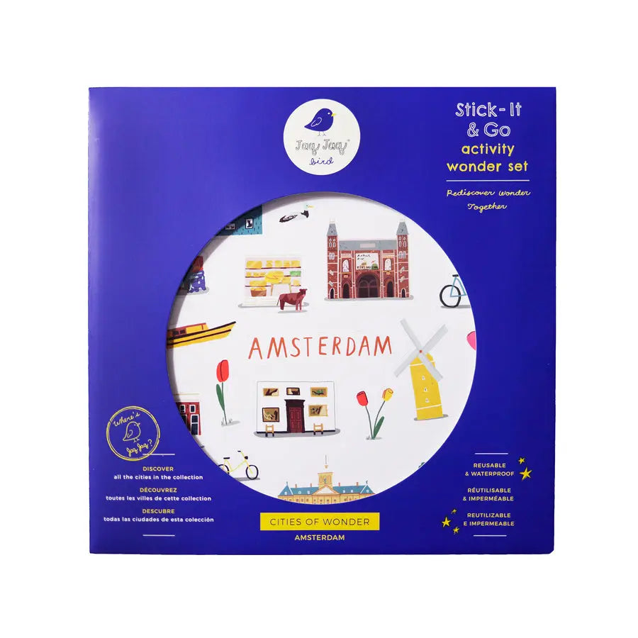 Jaq Jaq Bird Cities of Wonder Stick It & Go Activity Set- Amsterdam Jaq Jaq Bird