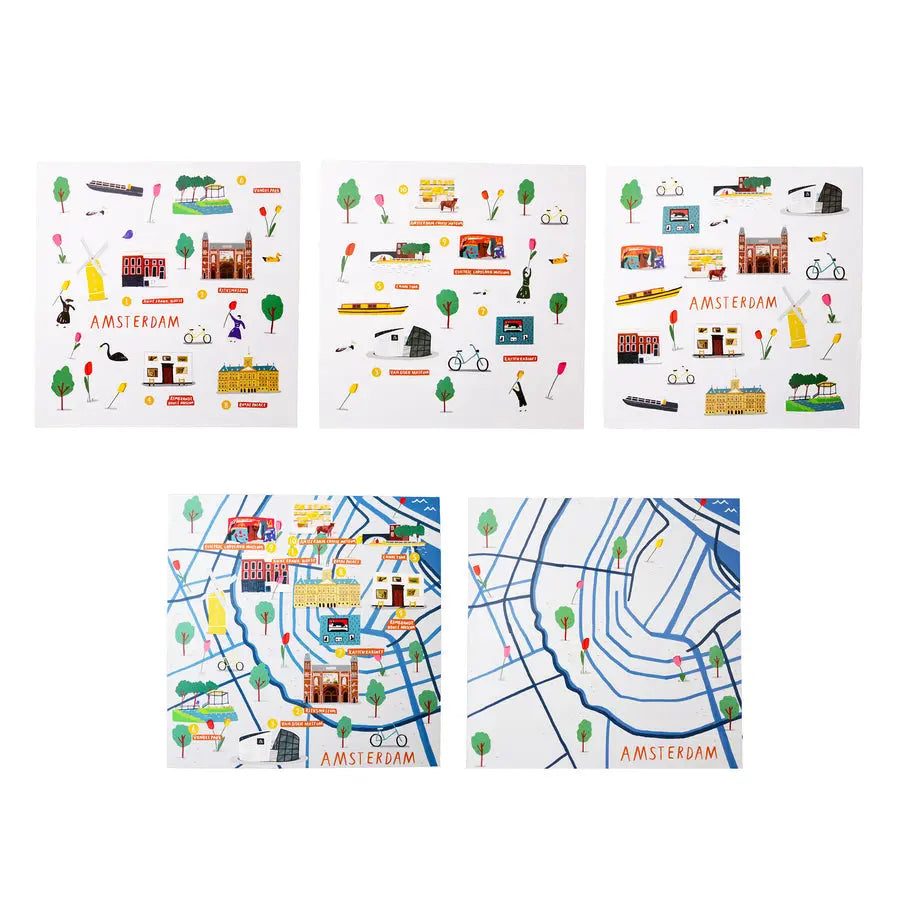 Jaq Jaq Bird Cities of Wonder Stick It & Go Activity Set- Amsterdam Jaq Jaq Bird