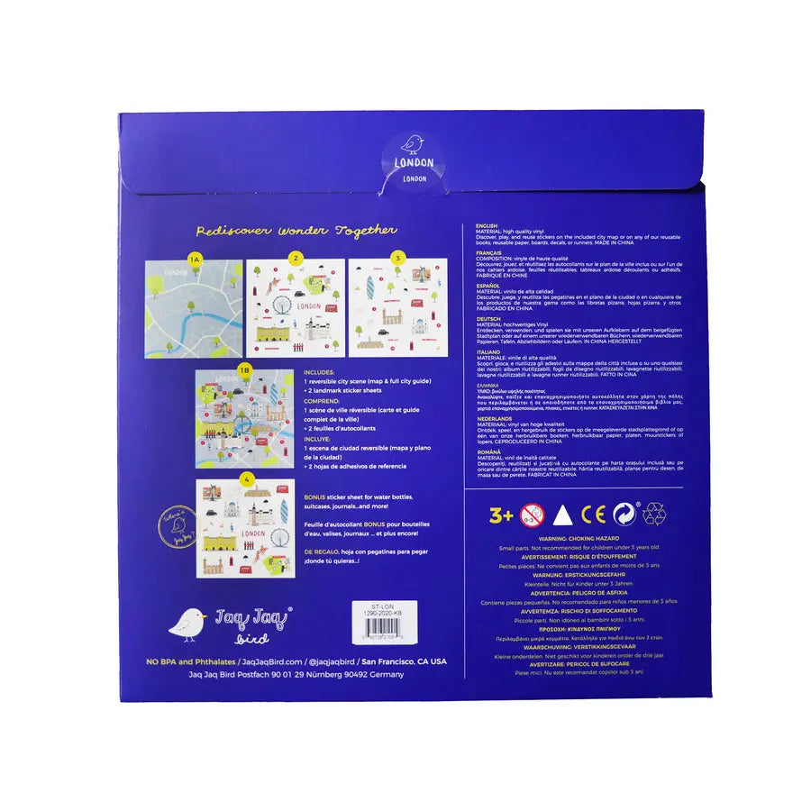 Jaq Jaq Bird Cities of Wonder Stick It & Go Activity Set-  London Jaq Jaq Bird