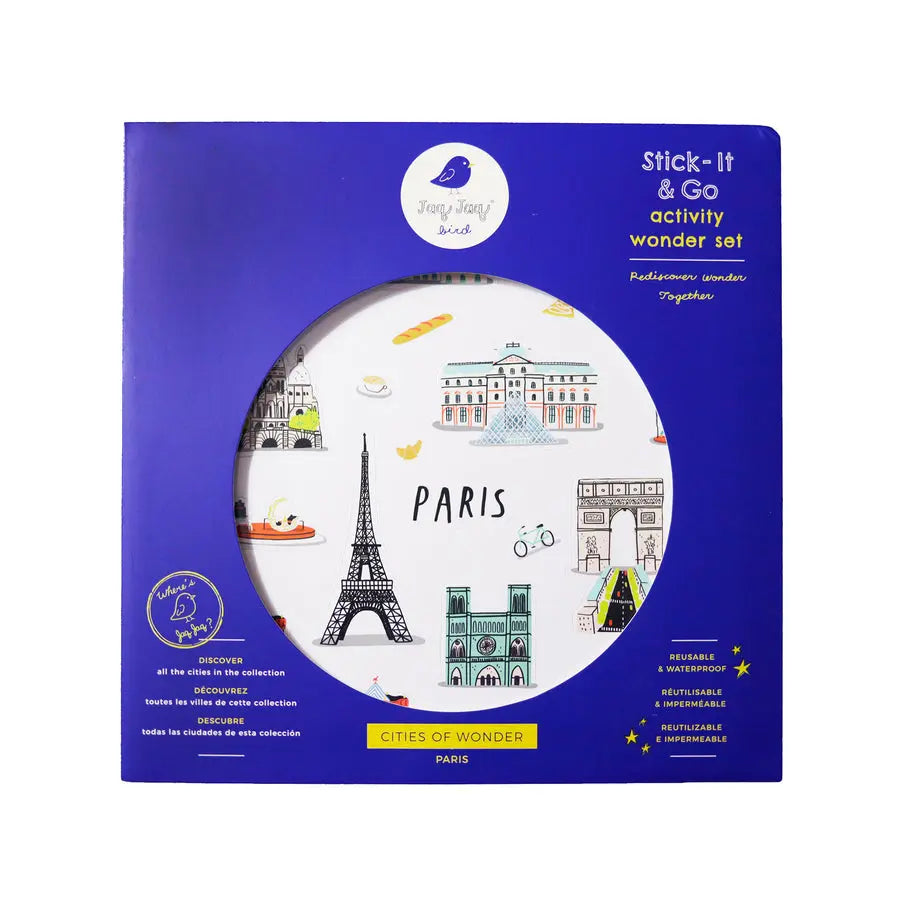 Jaq Jaq Bird Cities of Wonder Stick It & Go Activity Set-  Paris Jaq Jaq Bird