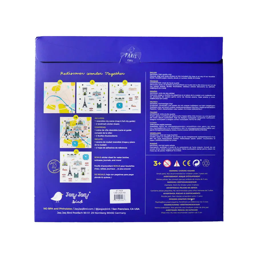 Jaq Jaq Bird Cities of Wonder Stick It & Go Activity Set-  Paris Jaq Jaq Bird