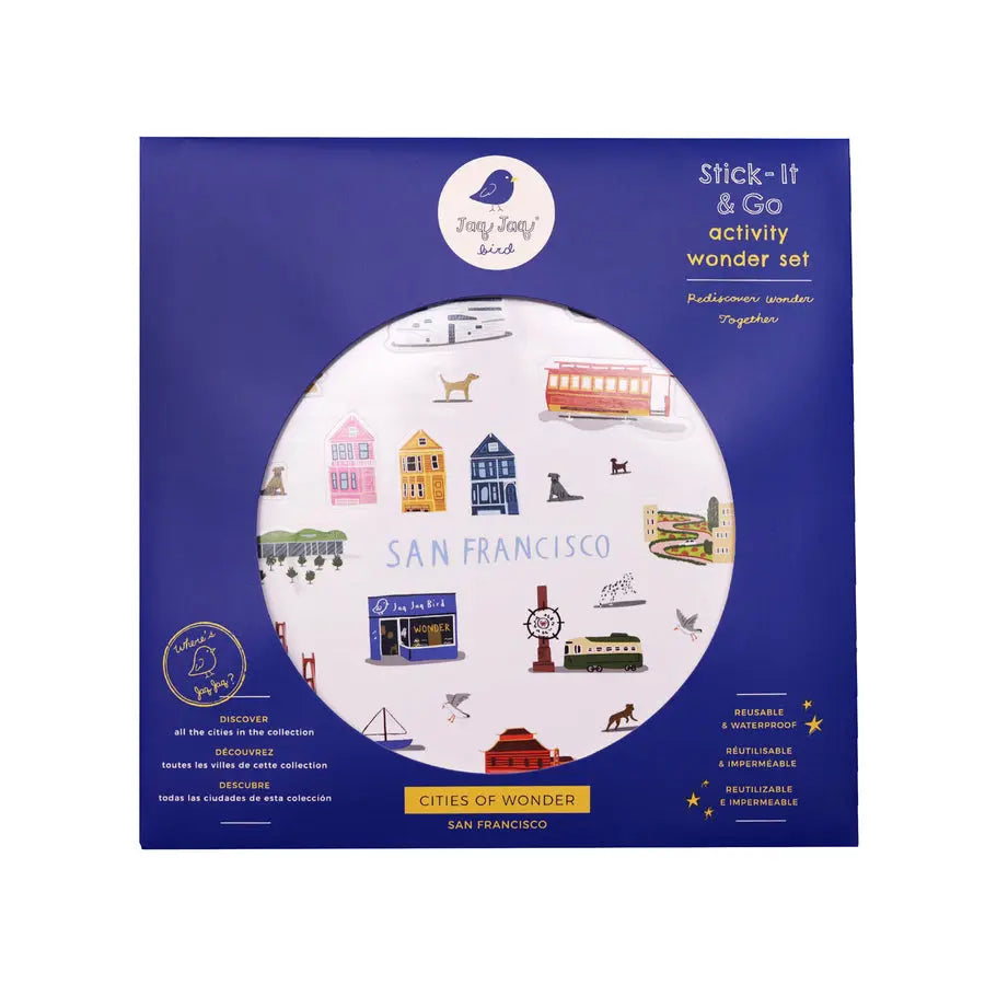 Jaq Jaq Bird Cities of Wonder Stick It & Go Activity Set- San Francisco Jaq Jaq Bird