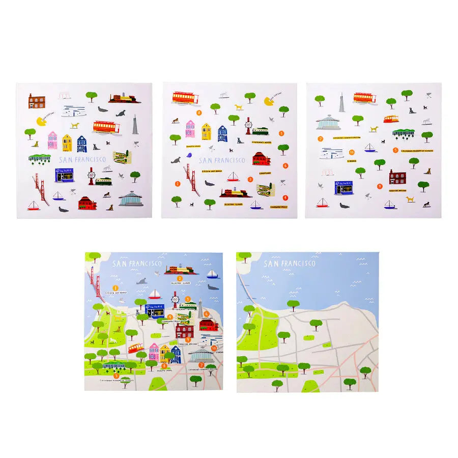 Jaq Jaq Bird Cities of Wonder Stick It & Go Activity Set- San Francisco Jaq Jaq Bird