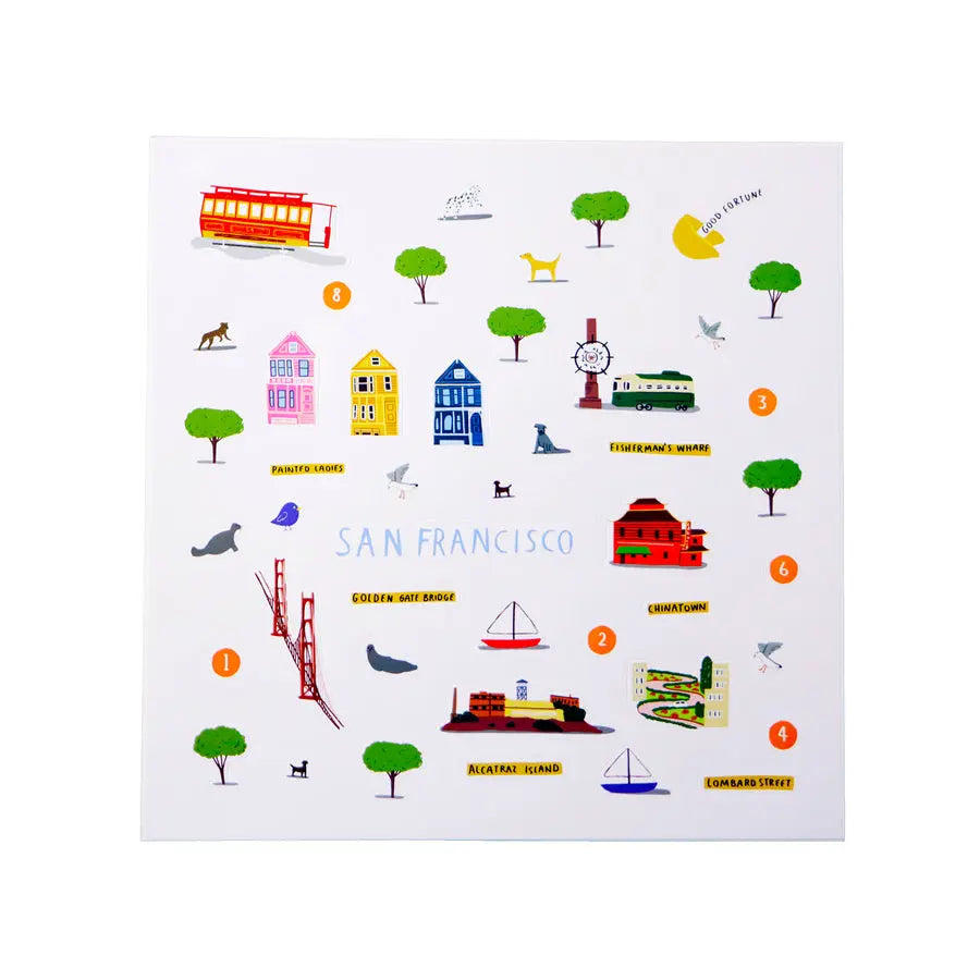 Jaq Jaq Bird Cities of Wonder Stick It & Go Activity Set- San Francisco Jaq Jaq Bird