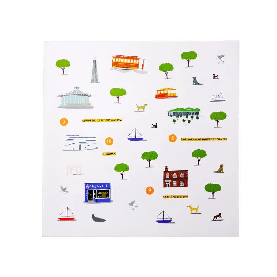 Jaq Jaq Bird Cities of Wonder Stick It & Go Activity Set- San Francisco Jaq Jaq Bird