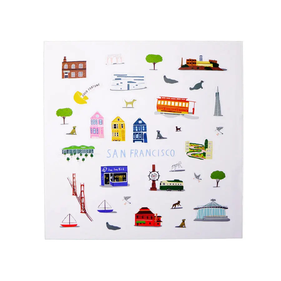 Jaq Jaq Bird Cities of Wonder Stick It & Go Activity Set- San Francisco Jaq Jaq Bird