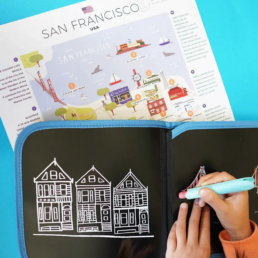 Jaq Jaq Bird Cities of Wonder erasable book San Francisco Jaq Jaq Bird