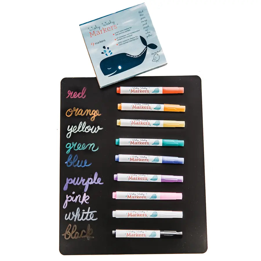 Jaq Jaq Bird Washable Dry Erase and Window Markers 9 pcs Jaq Jaq Bird